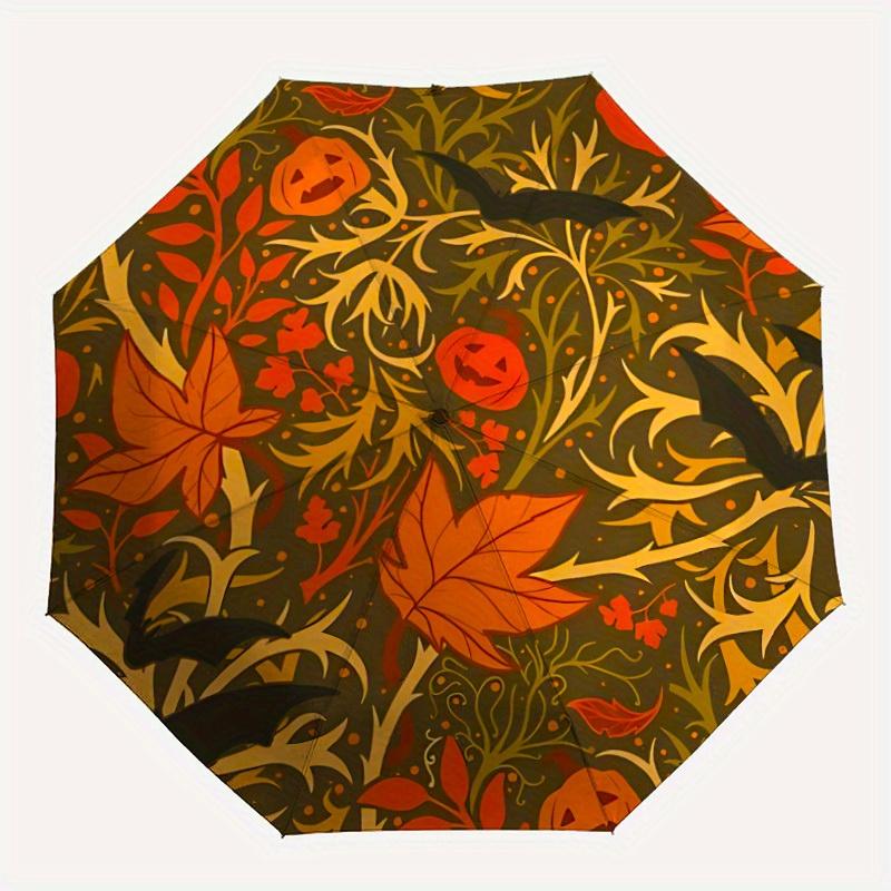 

1pc Halloween Pumpkins Automatic Open/Close Umbrella, Portable Folding Umbrella for Travel, Themed Events, It is suitable as a gift for various festiv
