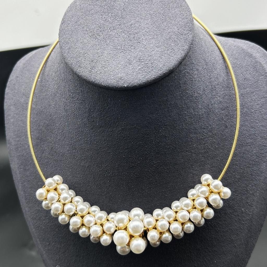 Medieval Vintage Simple Atmospheric Circle Pearl Collar Fashion Temperament Light Luxury Elegant Retro