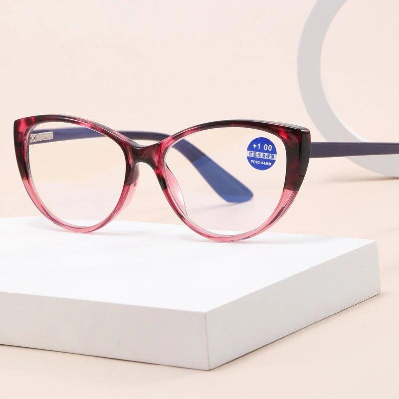 Vintage Cat Eye Presbyopia Glasses Women's HD Anti Blue Light Reading Glasses High Quality Hyperopic Reading Glasses Wholesale