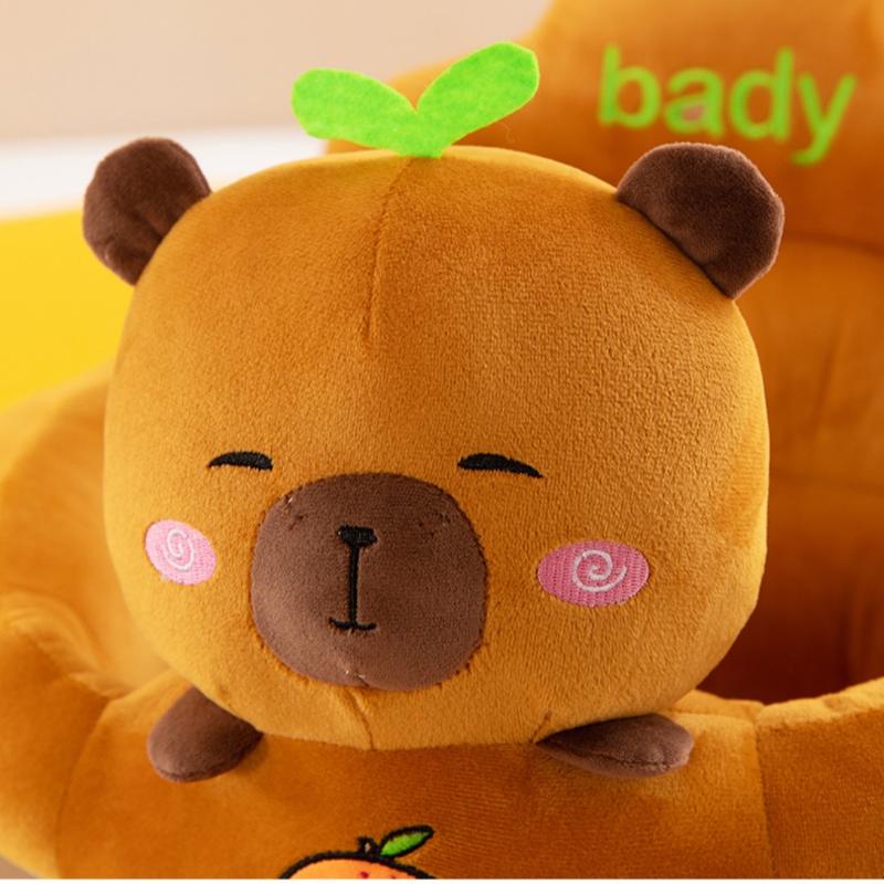 1Pcs Learning To Sit Feeding Chair Cute Baby Sofa Support Seat Cover Plush Chair Toddler Nest Puff Washable Without Filler