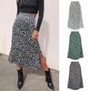 Sexy Leopard Print Chiffon Split Skirt Casual Fashion Long Skirts for Women Spring Summer Zip Elegant Female Skirt