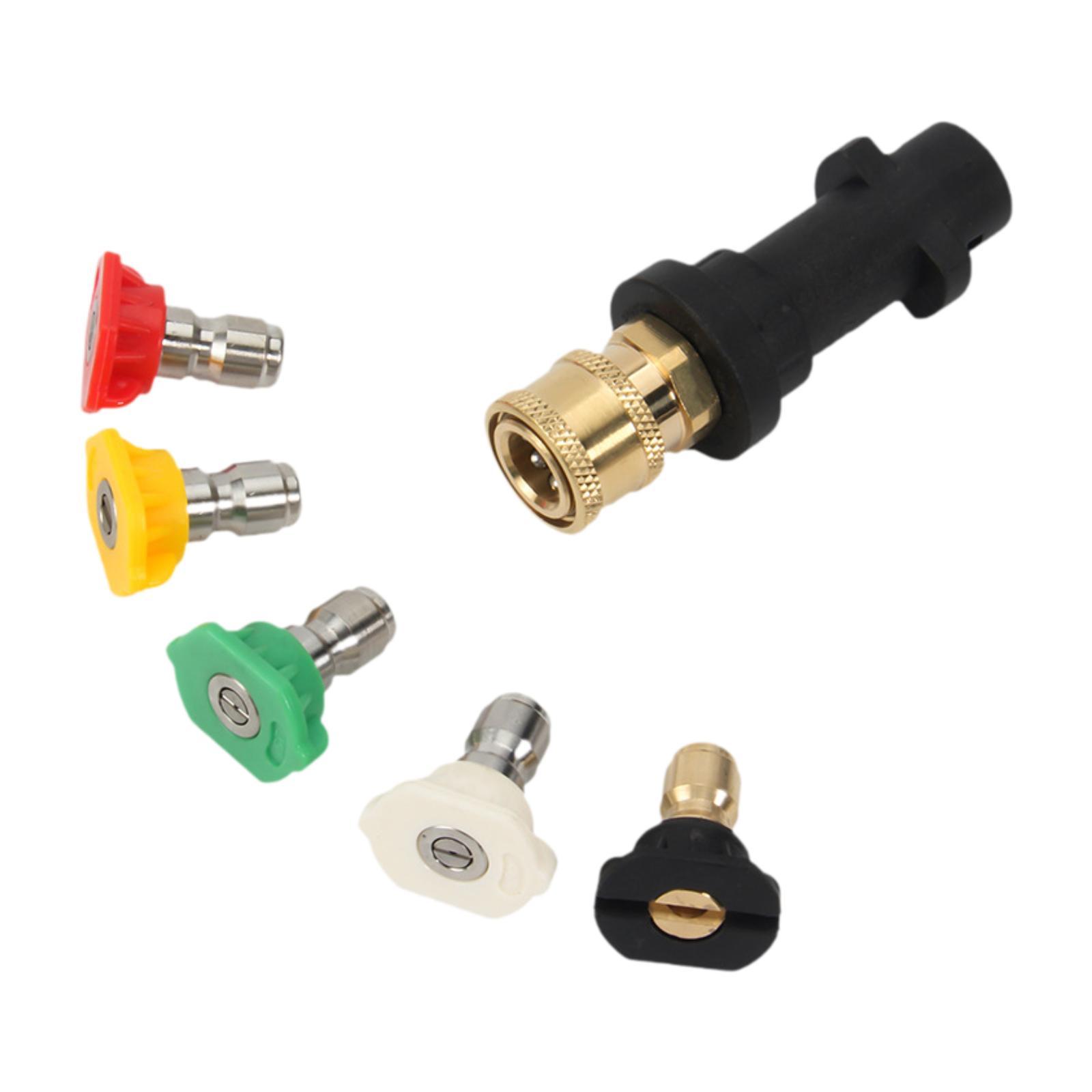

Pressure Washer Adapter Copper Quick Connect Nozzles Kit for Portable High Pressure Washer Cleaning