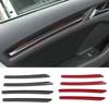 4Pcs Car Center Console Dashboard Trim Door Decoration Cover Stickers Trim Strips Carbon Fiber Style For  A3 8V S3 2014-2020