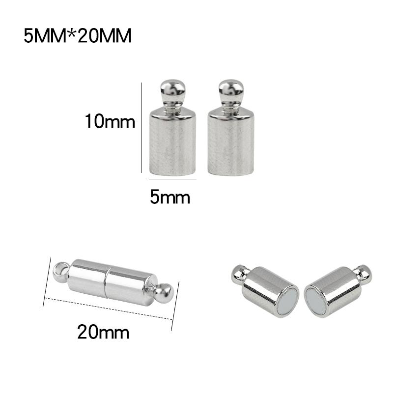 Louleur Round/Heart Strong Magnetic Clasps Magnet End Clasp Connectors for Jewelry Making DIY Bracelet Necklace Accessories