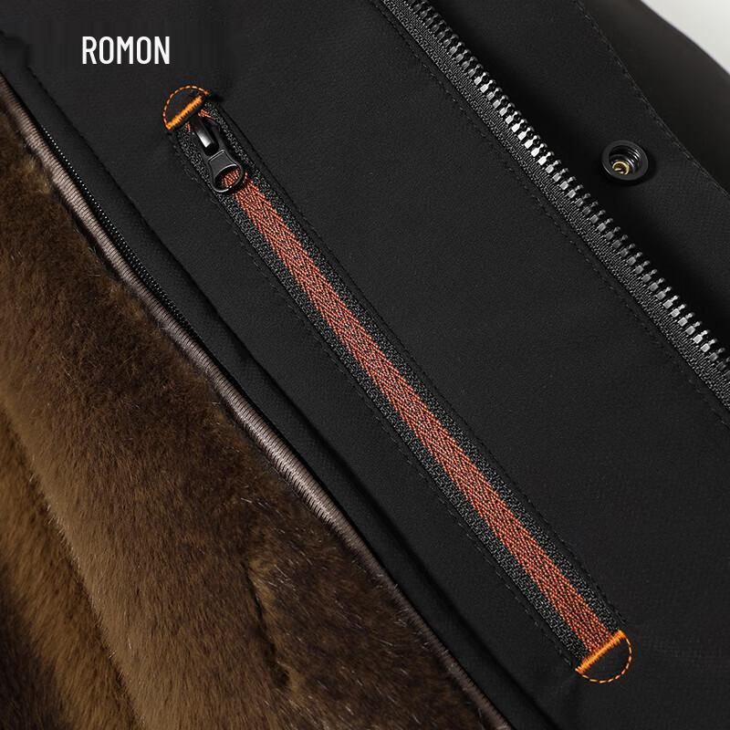 ROMON Men's 3-in-1 Detachable Hooded Winter Parka