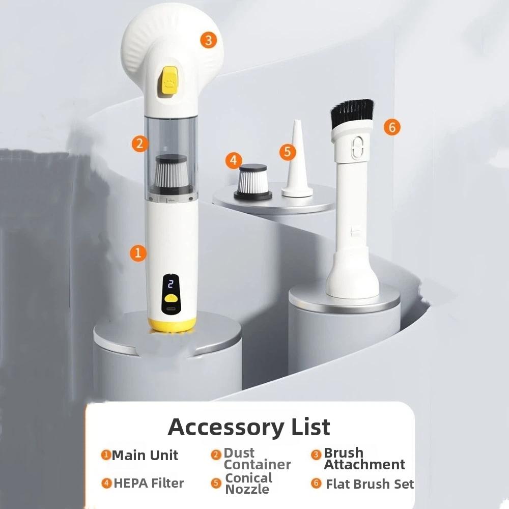 Wireless Handheld Vacuum Cleaner Strong Suction Multi-functional Pet Vacuum Cleaner Type-C Rechargeable Low Noise Dust Buster