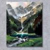 Malowanie Po Numerach Z Ramą Obrazy Do Malowania - Górska Chata 40X50 Cm