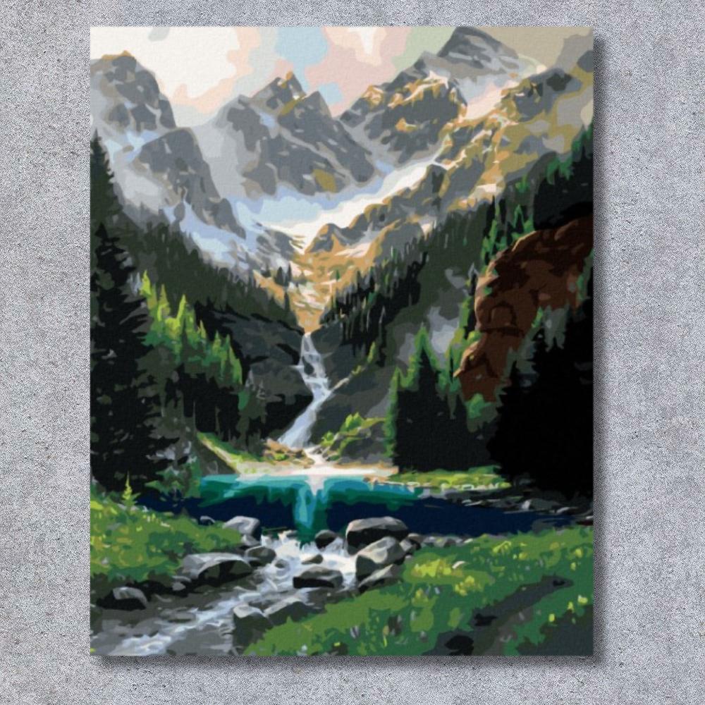 Malowanie Po Numerach Z Ramą Obrazy Do Malowania - Górska Chata 40X50 Cm