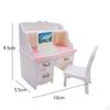 1/12 Dollhouse Desk Chair Set Table Simulation Notebook Decoration Accessories for Living