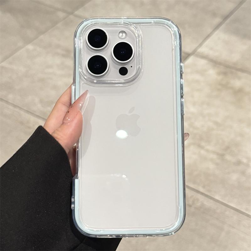 Luxury Transparent Candy Phone Case For iPhone 11 12 13 14 15 16 17 Pro Max Plus Air Clear Shockproof Bumper Back Cases Cover