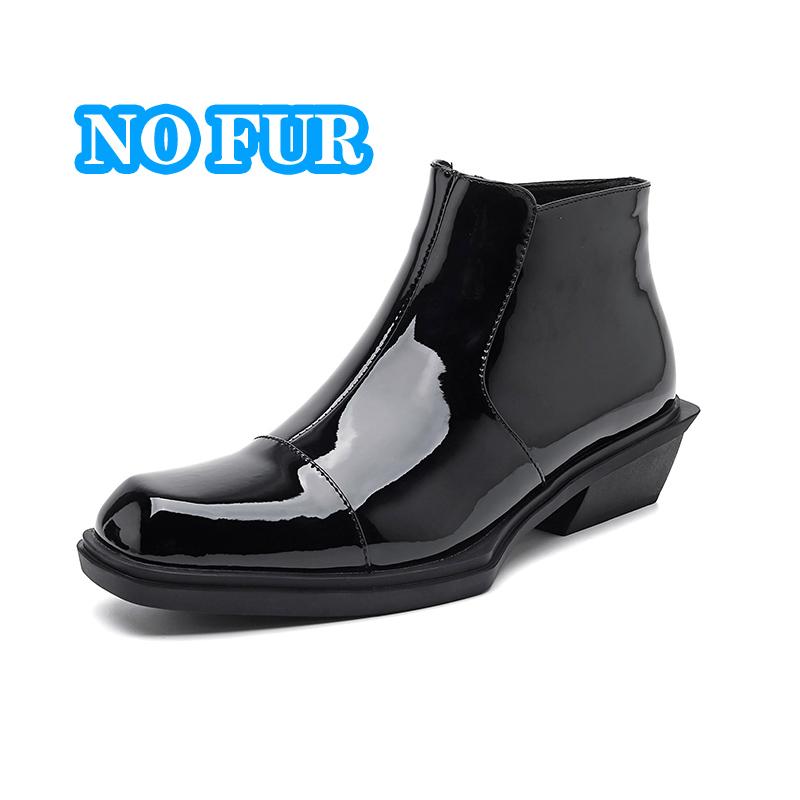 Fashion Stylish Casual Leather Mens Ankle Boots High Top Leather Shoes Fashion Business Casual Shoes New Arrival Male Chelsea Footwear