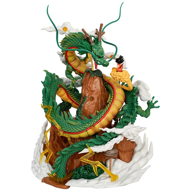 Dragon Ball Figure Dragon and Little Wukong Mountain Dragon Animation Peripheral Dragon Ball Ultra Desktop Model Ornament Gifts