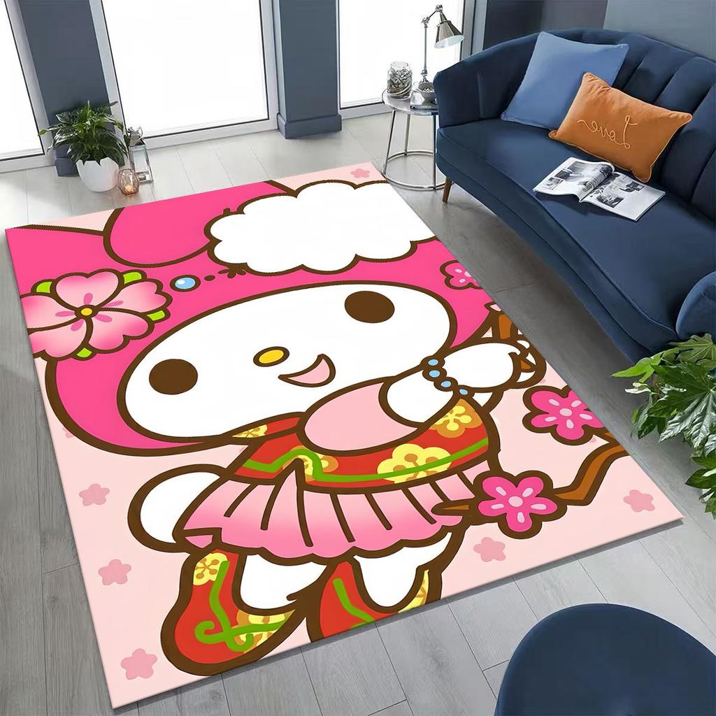 27 Style Cute My Melody Sanrio Rug for Bedroom Living Room Sofa Home Doormat Decor, Large Kids Play Non-slip Floor Mat Gift