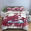 "Red and White Abstract Avalanche Design" Print Bedding Set Duvet Cover Pillowcases (1* Duvet Cover 2* Pillowcases Do Not Include Comforter)