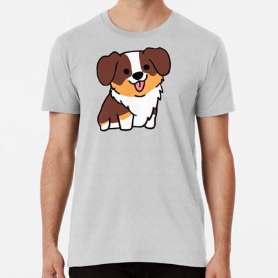 Niedliche Rote Tri Australian Shepherd Zeichnung Prem S bis 5XL Hergestellt in AU/USA T-Shirt