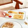 Nordic Ceramic 5-Compartment Divided Dinner Plate