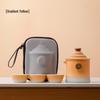 Palace Museum Style Portable Ceramic Travel Tea Set - One Pot, Three Cups