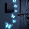 1 Set Kreative Leucht Wand Aufkleber Selbst-adhesive Fluoreszierende Wohnkultur Blau Schmetterling DIY