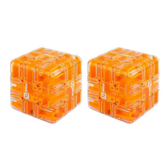 1/2Pcs 3D Puzzle Maze Cube Educational Brain Teaser Handheld Rolling Ball Maze Cube Spatial