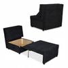 Fold-out Armchair Sleeping Function KIMO Bedding Container Family Furniture Black