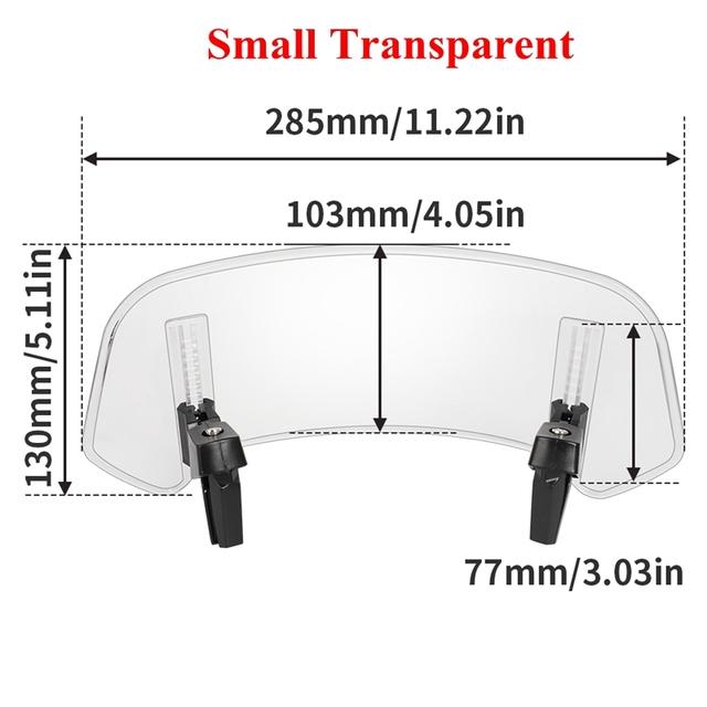 For Kawasaki Versys X300 VN 1500 MT09 MT07 Tracer 700 900 R1250GS Motorcycle Windshield Extension Adjustable Spoiler Deflector
