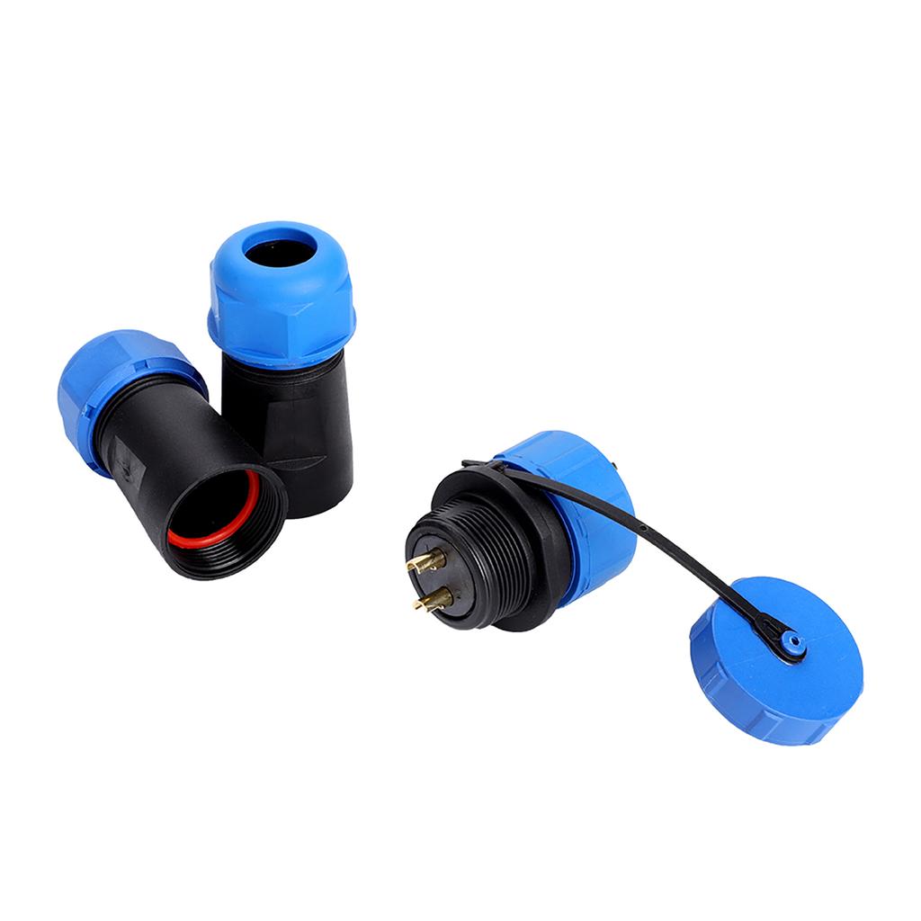 21 IP68 2Pin Waterproof Plastic Aviation Plug Socket Cable in line Connector( 2Pin)