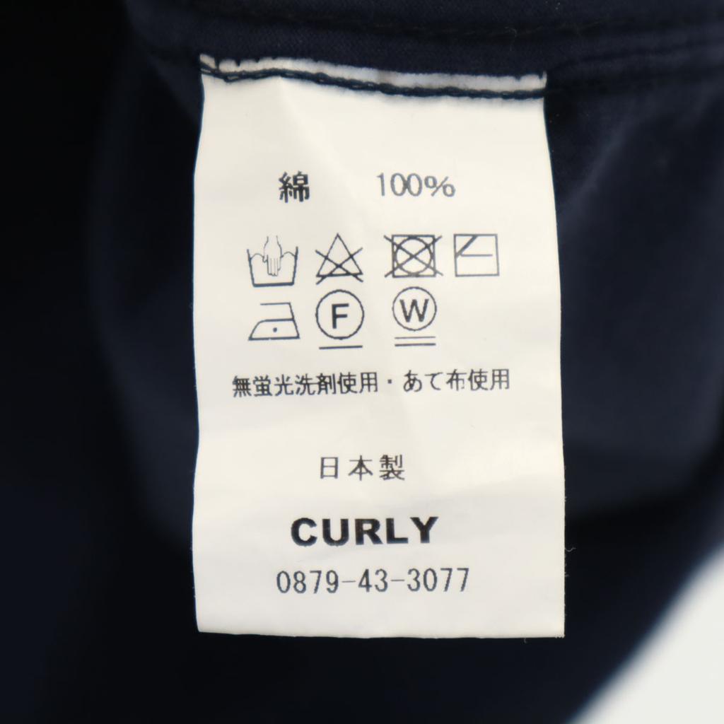 CURLY Made In Japan Short Sleeve V Neck T-shirt 2 Navy System Women Used