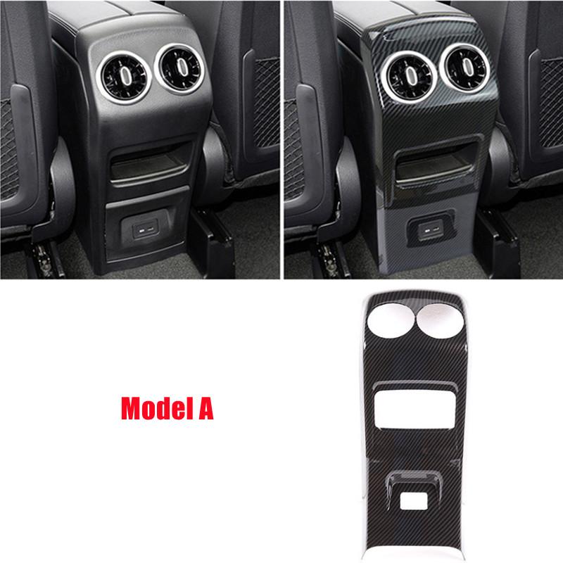 Carbon Fiber Style Car Rear Air Conditioning Outlet Cover Sticker Fit For Mercedes Benz B Class W247 GLB X247 GLA H247