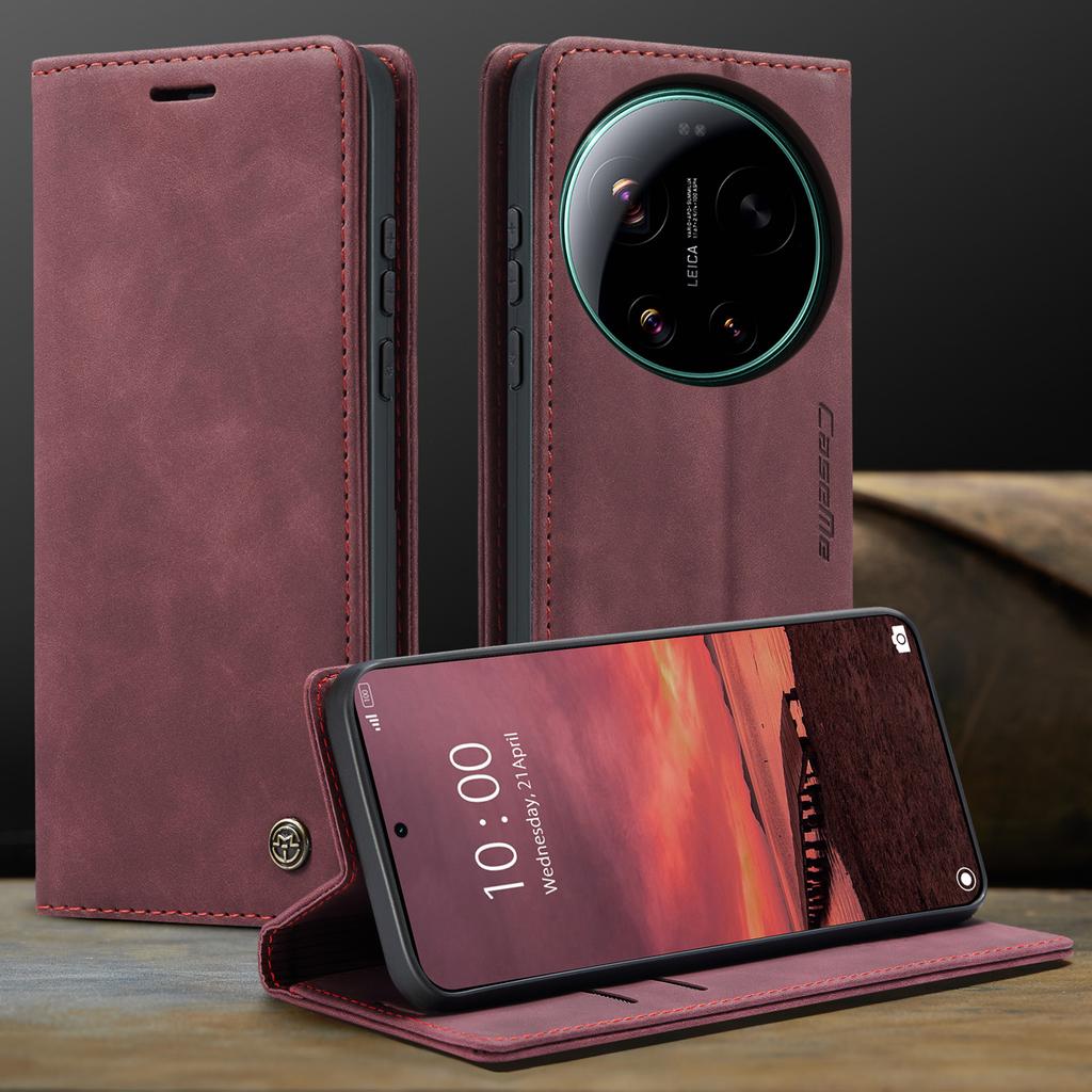 CaseMe Luxus Retro Magnetischer Flip PU Leder Handyhülle für Xiaomi 17 17Ultra Brieftaschenabdeckung Handy Hülle Für Xiaomi 17 Ultra
