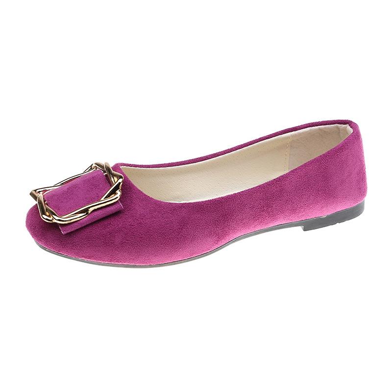 Women's Shoes Flat Shoes Square Toe Slip on Large Size Comfortable Casual Single Shoes Multicolor
