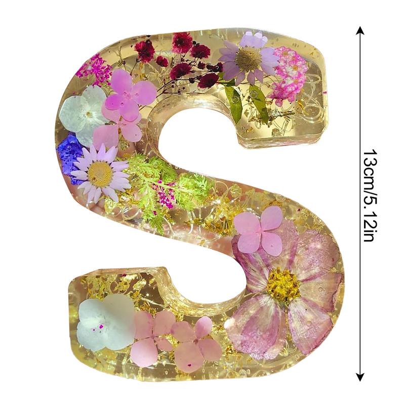 Creative Large Letter Floral Night Light 26 Letters A-Z Dry Flower Simulation Floral Letter Light Valentine's Day Gift