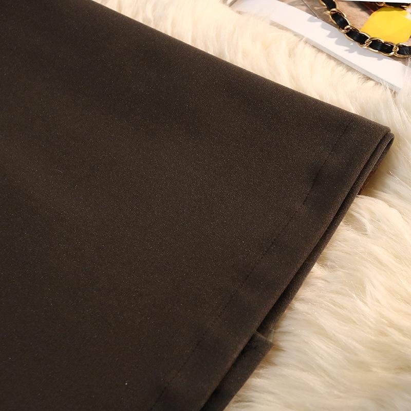 Women's Slimming A-Line Black Wool Mid-Length Skirt - Thickened & High-Waist for 2024 Autumn/Winter.