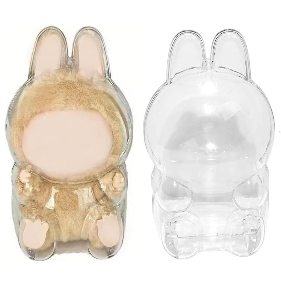 

Clear Figure Display Case Organizer Box for La bubu Doll, Protective Case, La bubus Plush Toy Clear Cover Other