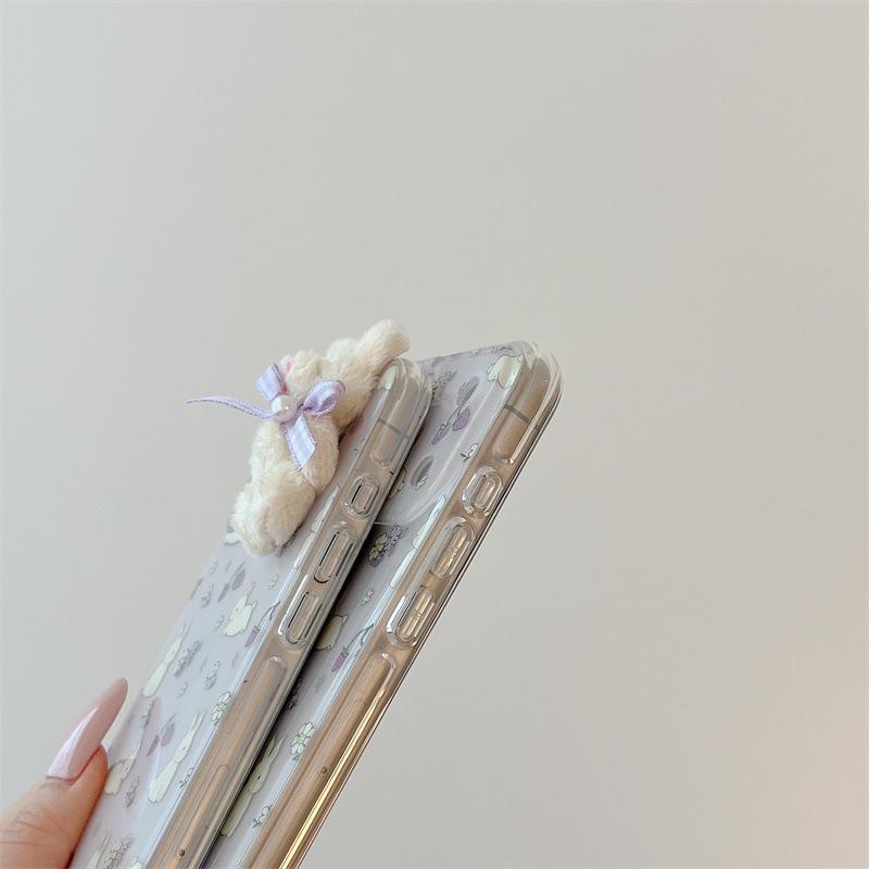 Floral Rabbit iPhone Case for 14/15/16 Pro Max/17