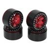 4Pcs 2.2 Inch Wheel Hubs Aluminum Alloy Wheel Hubs for 1 10 Remote Control RC Rock Crawler Car Red
