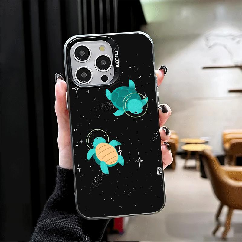 Cartoon Ocean Sea Turtle Shockproof Phone Case for iPhone 17 Air 16 16E 15 Pro Max 14 Plus 13 Mini 12 Back Cover Anti Fall Funda