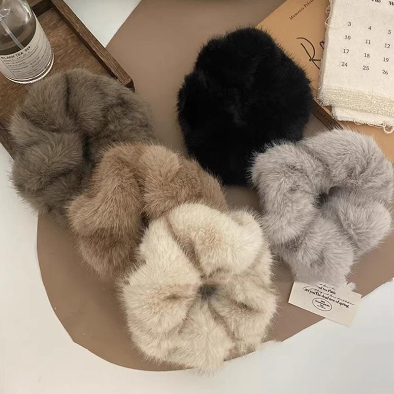 Autumn Winter Versatile Plush Hair Rope For Women Exquisite Simulation Mink Headband Scrunchies  Hair Accessories Gifts
