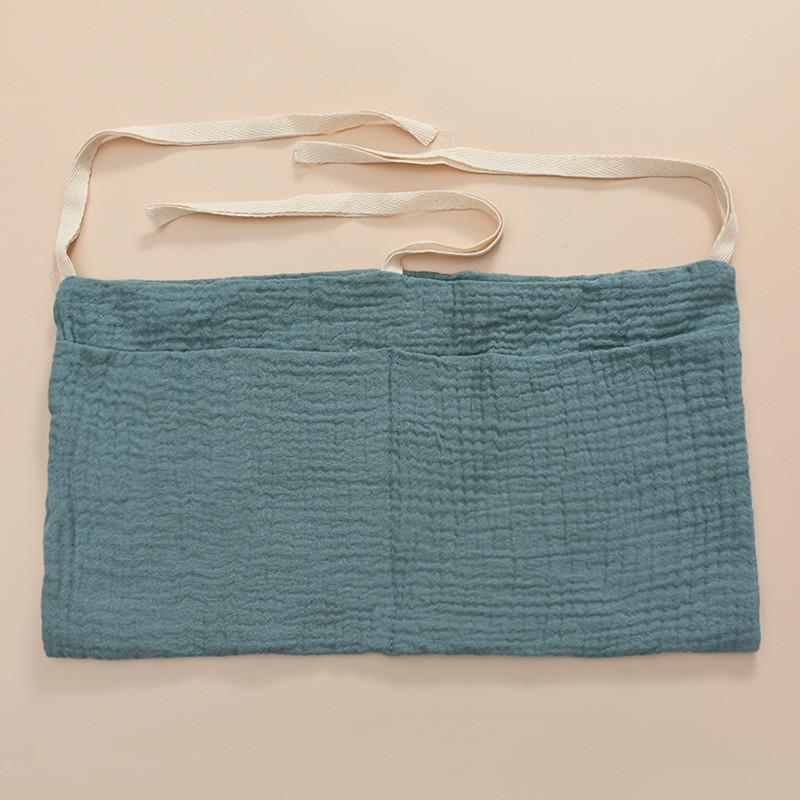 Baby Bedside Storage Bag With Double Pockets Made Of Cotton For Nursery Organization