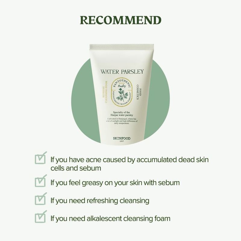 SKINFOOD - Pantothenic Water Parsley Refresh Cleansing Foam