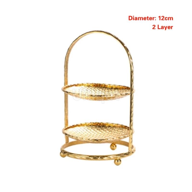 Creative pattern three layer Mini snack rack Fruit plate KTV bar restaurant tableware Cake rack Snack plate Water cube cake rack