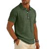 Men's Casual -color Summer - Cotton And Linen Short-sleeved Shirt