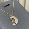 Douyin explosion Seiko star and moon full diamond necklace raw niche cold wind collarbone chain wholesale