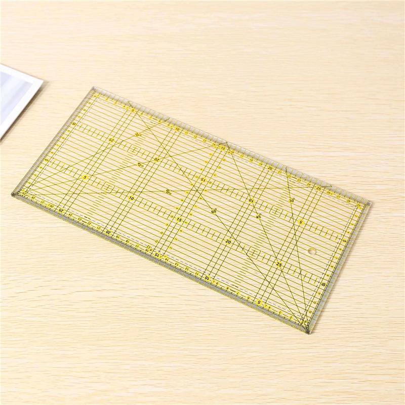 3X Cutting Ruler Multi-Purpose Patchwork Cloth Quilt Ruler Diy Garment Design Drawing Cutting Craft Ruler 30 X 15Cm