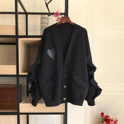 Cappotti da Donna Scollo a V Oversize Larghi Casual Cappotto Top