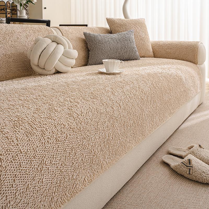 Straight Sofa Cover Fabric Skin Friendly Snow Resistant Non Slip Sofa Cushion Cover Fashionable and Versatile for All Seasons