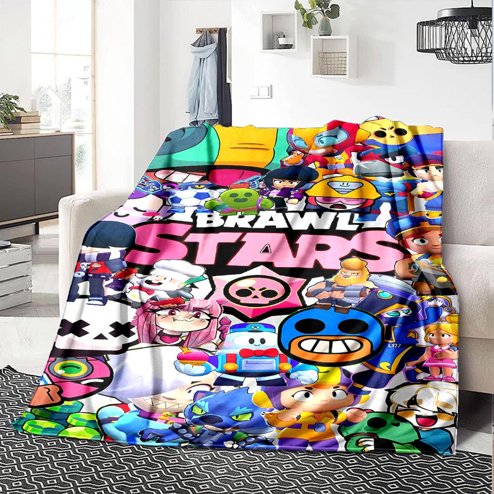 Brawl Stars Blanket Ultra-Soft Perfect for Couch Bed Seaside for All Seasons Stylish Decor Birthday Christmas Gift Blanket