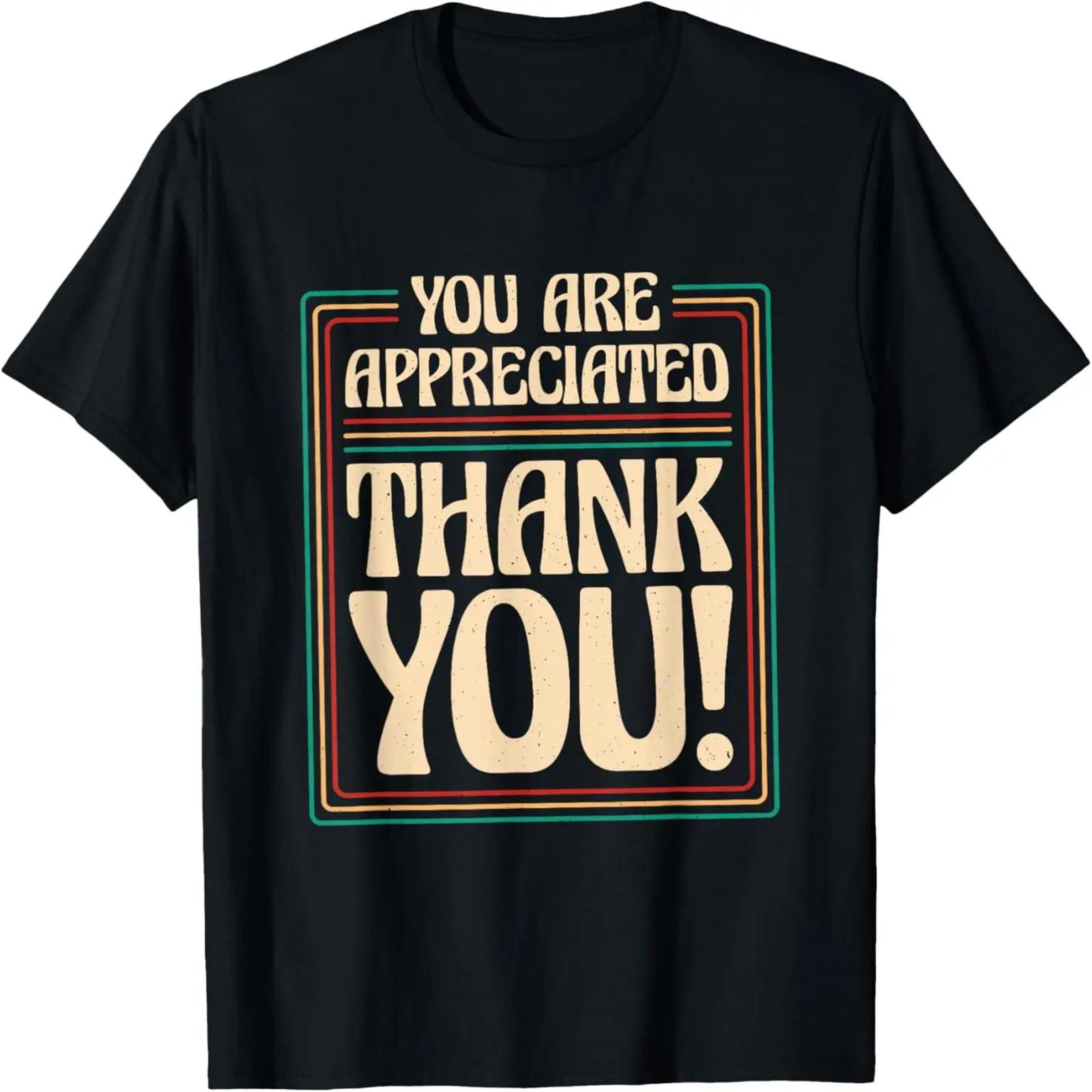 

Вами дорожат Спасибо, Футболка ко Дню признательности сотрудникам XXXXXL чёрный