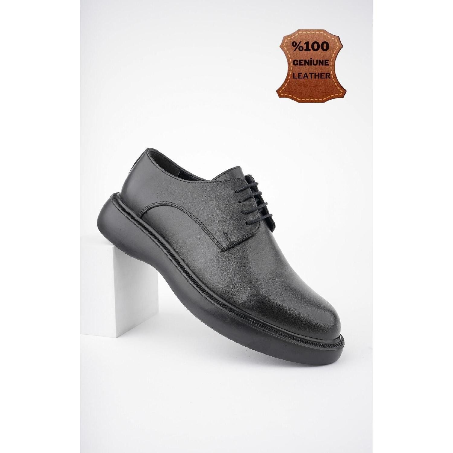 

Чоловіче взуття Smith Guaranteed Daily Classic з натуральної шкіри на повсякденному зручному ортопедичному товстому підошві 40 чорний