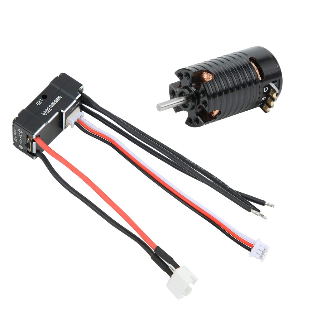 High Torque Brushless Motor 18A ESC Kit for 124, 128, 132 RC Mini-Z Cars (Black, 2500KV)