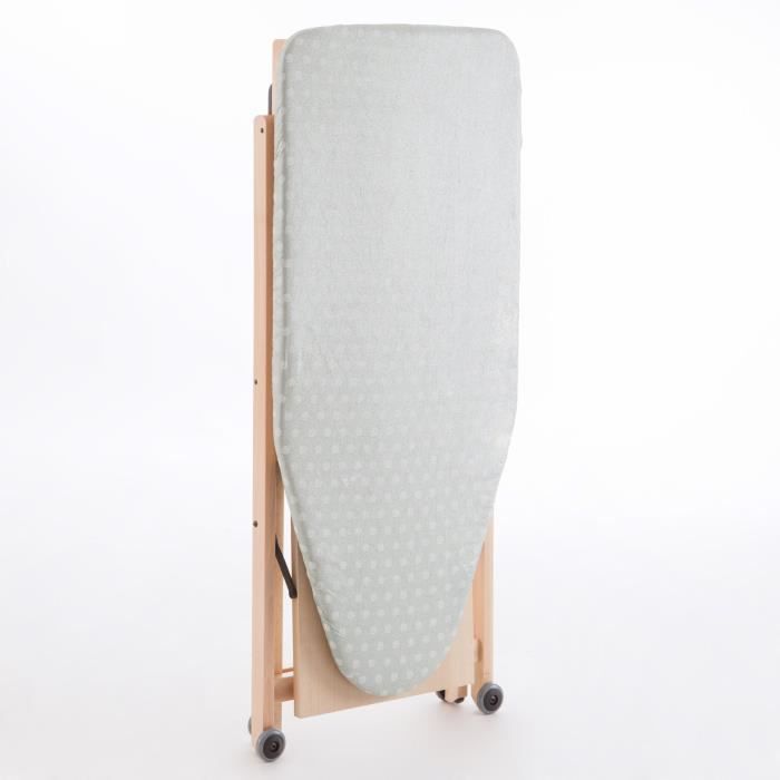 Arredamenti italia ar_it - 621 stirocomodo planche à repasser réglable/pliable hêtre massif couleur naturelle 135 x 88 x 45 cm